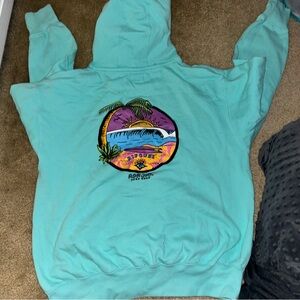 Teal Rip Curl x Ron Jon Hoodie